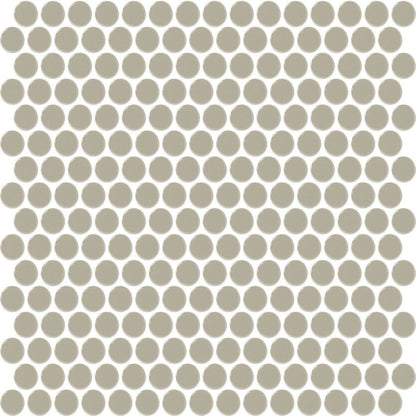 Daltile Color Wheel Mosaic 13'' X 11'' Penny Glossy Architectural Gray