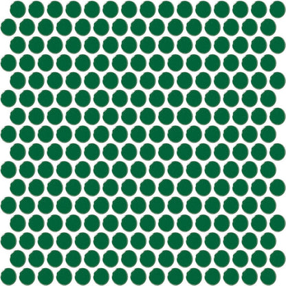 Daltile Color Wheel Mosaic 13'' X 11'' Penny Glossy Emerald