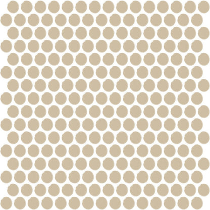 Daltile Color Wheel Mosaic 13'' X 11'' Penny Glossy Urban Putty