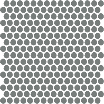 Daltile Color Wheel Mosaic 13'' X 11'' Penny Glossy Suede Gray