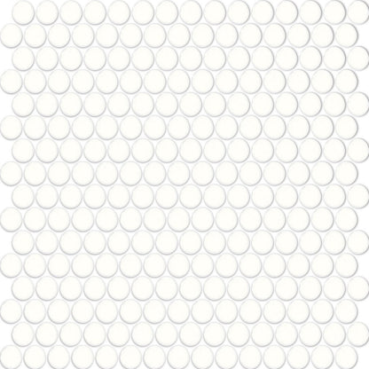 Daltile Color Wheel Mosaic 13'' X 11'' Penny Glossy Arctic White