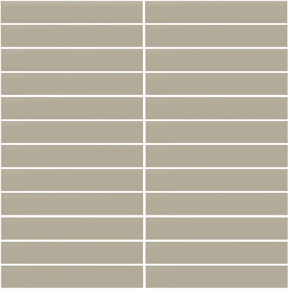 Daltile Color Wheel Mosaic 12'' X 10'' Straight 1'' X 6'' Matte Matte Architectural Gray