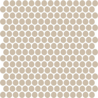 Daltile Color Wheel Mosaic 13'' X 11'' Penny Matte Matte Urban Putty