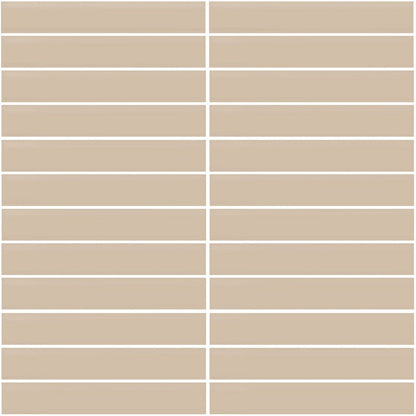 Daltile Color Wheel Mosaic 12'' X 10'' Straight 1'' X 6'' Matte Matte Urban Putty