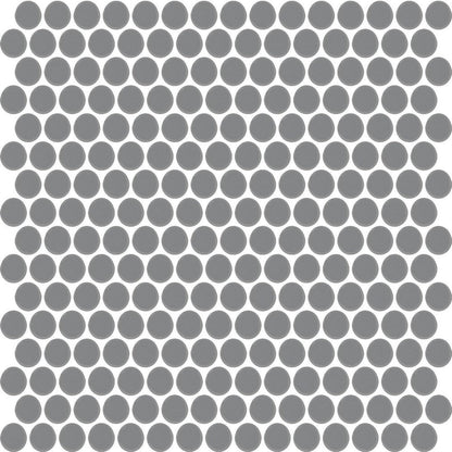 Daltile Color Wheel Mosaic 13'' X 11'' Penny Matte Matte Suede Gray