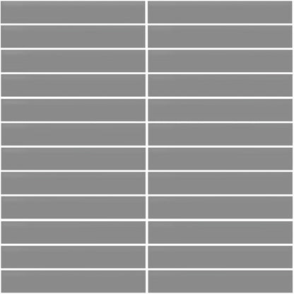 Daltile Color Wheel Mosaic 12'' X 10'' Straight 1'' X 6'' Matte Matte Suede Gray