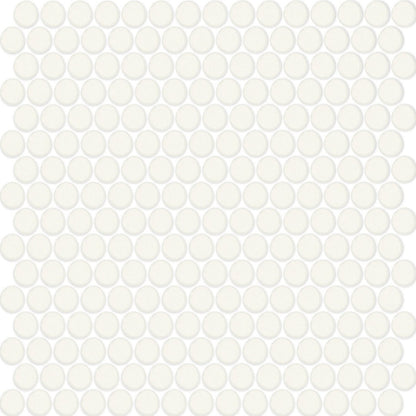 Daltile Color Wheel Mosaic 13'' X 11'' Penny Matte Matte Arctic White