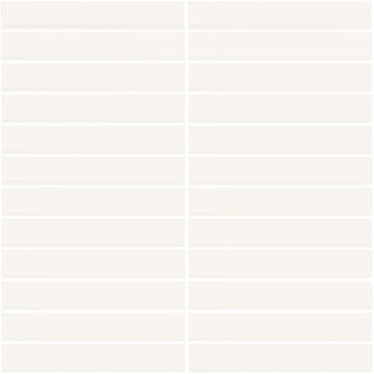 Daltile Color Wheel Mosaic 12'' X 10'' Straight 1'' X 6'' Matte Matte Arctic White