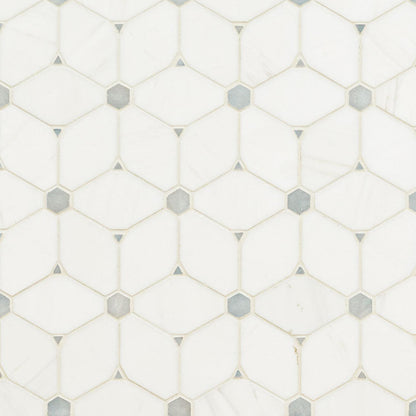 MS International Decorative Mosaic 12" x 12" Geometric Cecily Grigio 