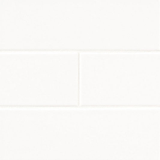 MS International Metro 2" x 8" Bullnose Glossy White