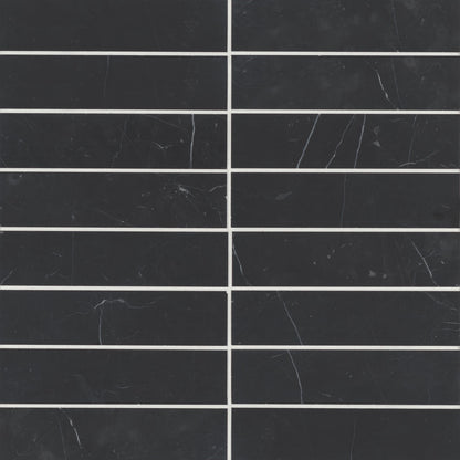 Bedrosians Monet 2" x 8" Honed Nero Marquina
