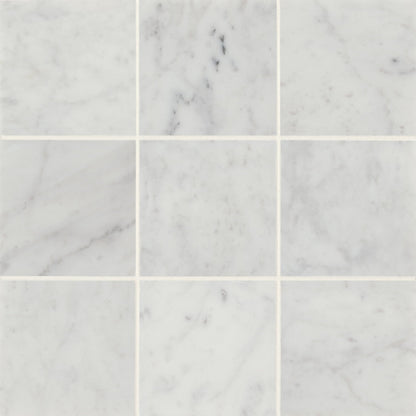Bedrosians Monet 4" x 4" Honed White Carrara