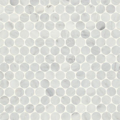 Bedrosians Monet 11.25" x 11.75" Honed Marble Mosaic Oriental White
