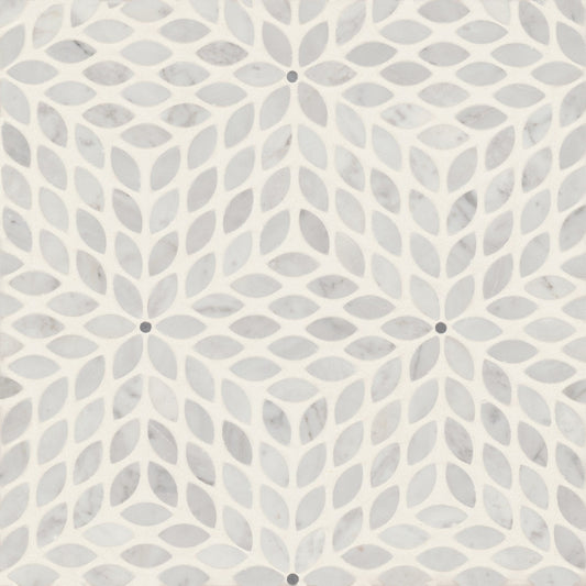 Bedrosians Celeste 14.25" x 16.25" Honed White Carrara/Bardiglio