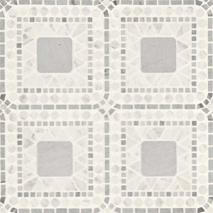 Bedrosians Atrium 15.75" x 15.75" White Carrara/Bardiglio