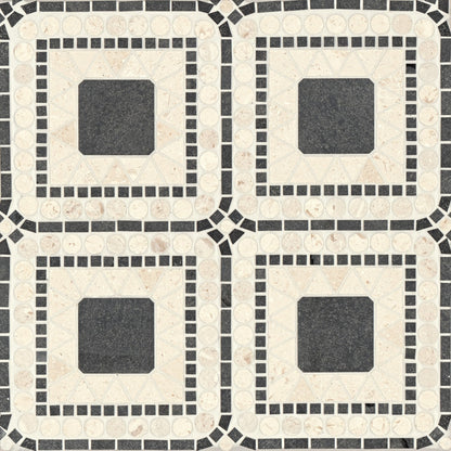 Bedrosians Atrium 15.75" x 15.75" Myra Beige/Basalt
