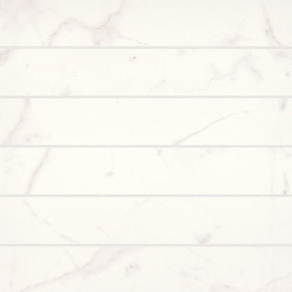 Bedrosians Magnifica 4" x 24" Honed Calacatta Super White
