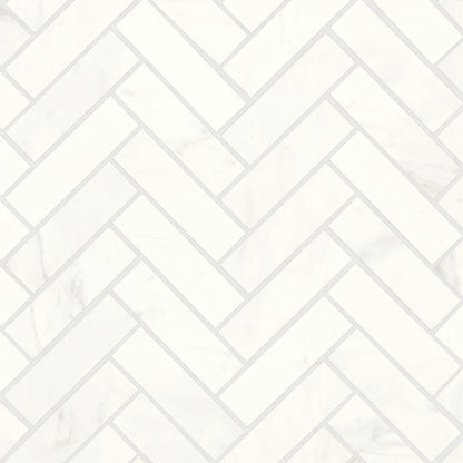 Bedrosians Magnifica 1" x 4" Honed Herringbone Mosaic Luxe White