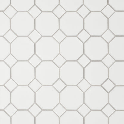 Bedrosians Le Cafe 2" x 2" Octagon Mosaic Matte White