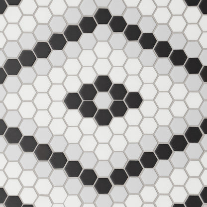 Bedrosians Le Cafe 1" x 1" Deco Design Mosaic  Deco Design 7