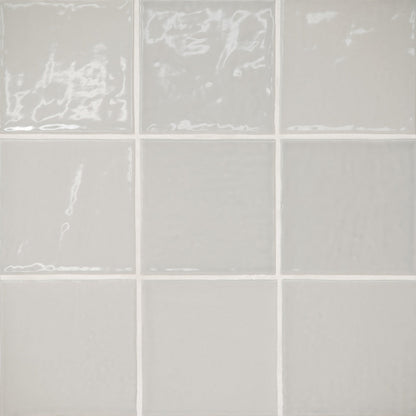 Bedrosians Marin 4" X 4" Gloss Pebble Gray / Light Gray