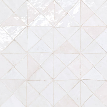Bedrosians Zagora 12" X 12" Triangle Mosaic Neige Blanc
