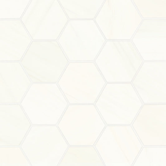Bedrosians Marble 12" X 12" 3" Hexagon Mosaic Honed Dolomite