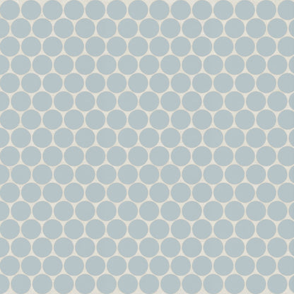 Bedrosians Marin 11.5" X 12.5" Penny Mosaic 0.75 Misty Blue / Light Blue