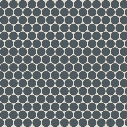 Bedrosians Marin 11.5" X 12.5" Penny Mosaic 0.75 Midnight Tide / Navy Blue