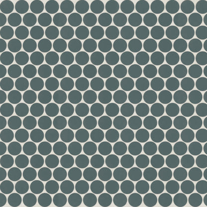 Bedrosians Marin 11.5" X 12.5" Penny Mosaic 0.75 Ocean Teal / Teal