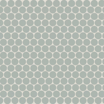 Bedrosians Marin 11.5" X 12.5" Penny Mosaic 0.75 Aloe Green / Light Green