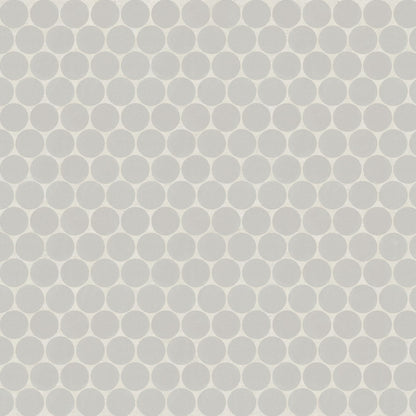 Bedrosians Marin 11.5" X 12.5" Penny Mosaic 0.75 Pebble Gray / Light Gray