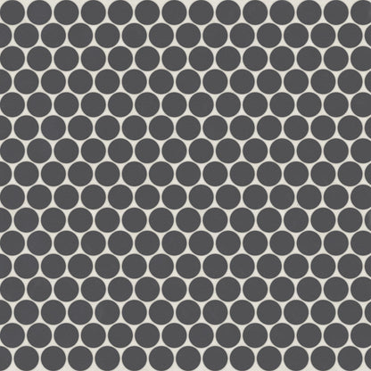 Bedrosians Marin 11.5" X 12.5" Penny Mosaic 0.75 Black Sea / Black
