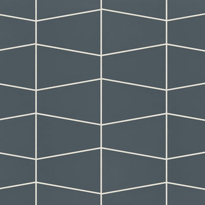 Bedrosians Marin 8.25" X 13" Trapezoid Mosaic Midnight Tide / Navy Blue
