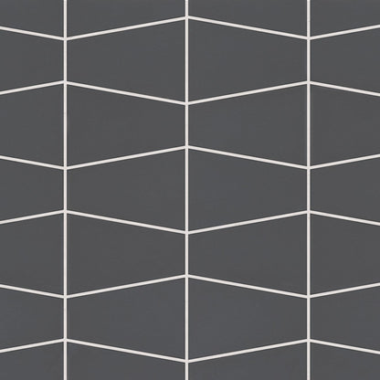 Bedrosians Marin 8.25" X 13" Trapezoid Mosaic Black Sea / Black