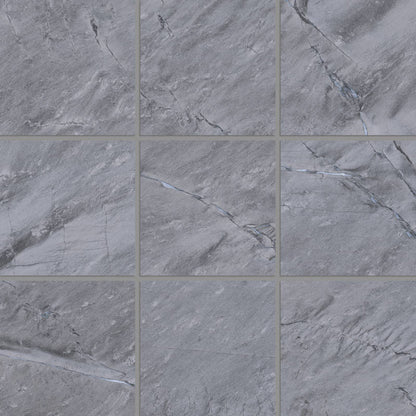 Bedrosians Prati 12"x12" Mosaic 4"x4" Honed Breccia Grey