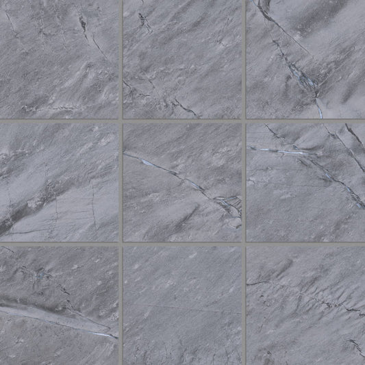 Bedrosians Prati 12"x12" Mosaic 4"x4" Honed Breccia Grey