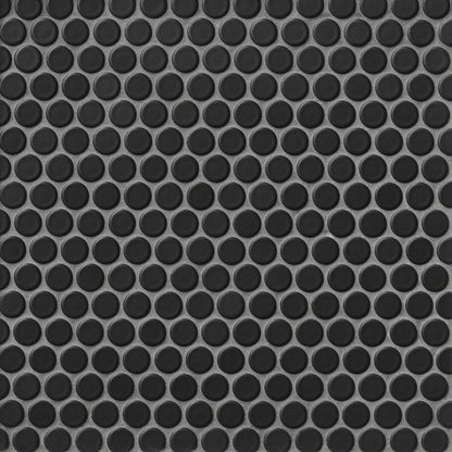Tile Shop Penny Round 12x12 Mosaic Matte Black