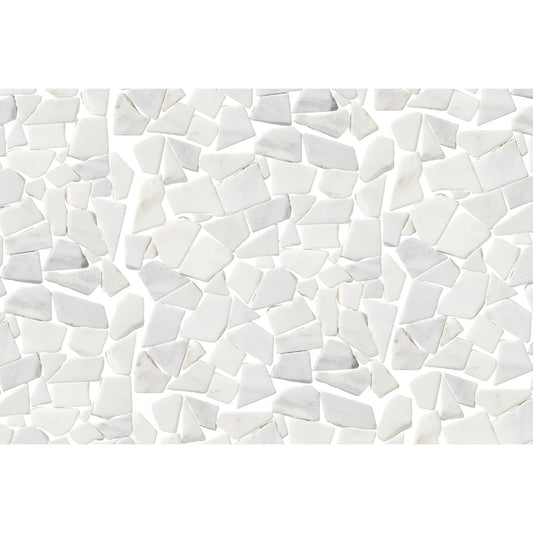 Tile Shop Hampton 12" x 12" Carrara Tumb Cobble White/Gray