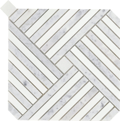Emser Alluro 9"x9" Mini Palace Silver