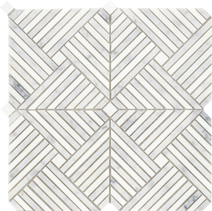 Emser Alluro 12"x12" Mini Palace Silver