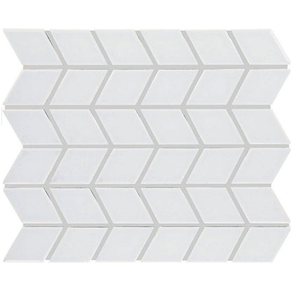 Daltile Color Wheel Retro 2" X 3" Chevron Glossy Arctic White