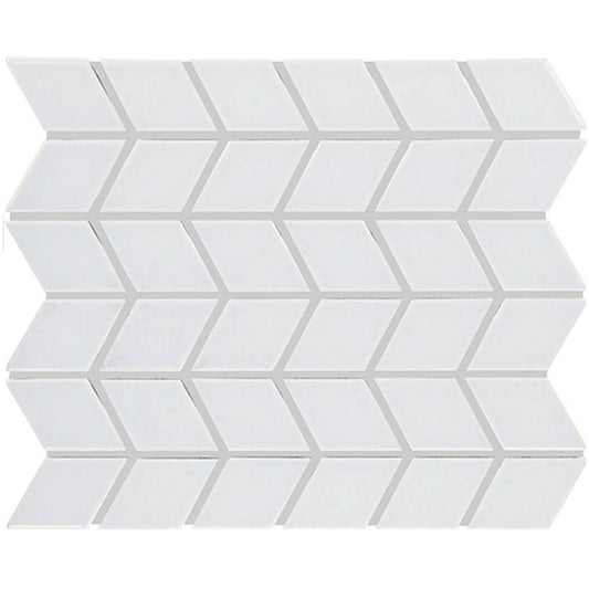 Daltile Color Wheel Retro 2" X 3" Chevron Glossy Arctic White