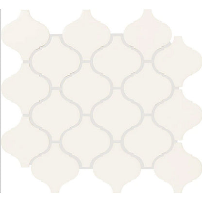 Daltile Color Wheel Retro 3" X 3" Arabesque Glossy Arctic White