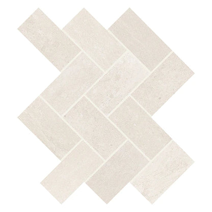 Daltile Epitomize 12" X 14" Herringbone Mosaic 2" X 4" Aria White