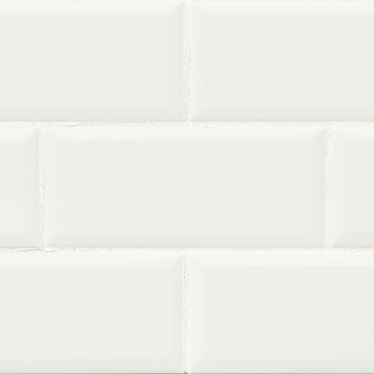 Bedrosians Traditions 4" x 10" Beveled Ice White