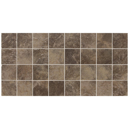 Daltile Continental Slate 3" X 3" Mosaic Straight Joint Moroccan Brown