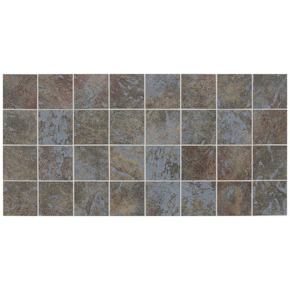 Daltile Continental Slate 3" X 3" Mosaic Straight Joint Tuscan Blue