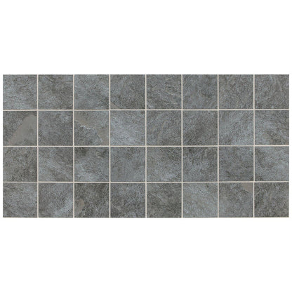 Daltile Continental Slate 3" X 3" Mosaic Straight Joint English Grey