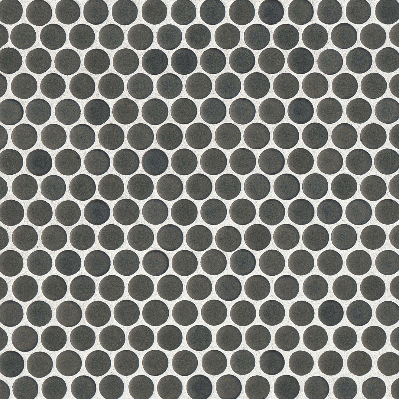 Bedrosians 360 3/4" Penny Rounds Mosaic - Matte 12"x12" Iron